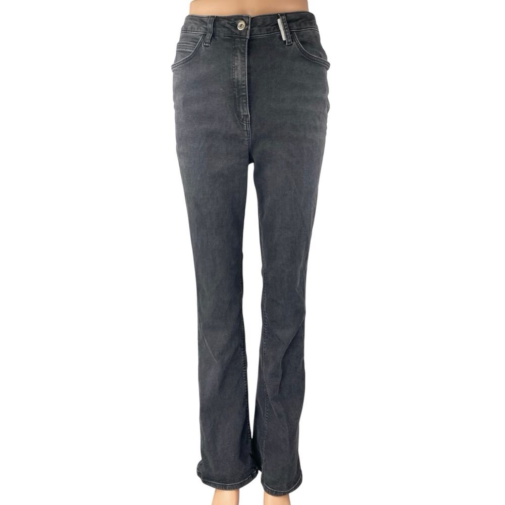 Collusion Women's Black High Waisted Flared Bootcut Denim Jeans Size 30x32